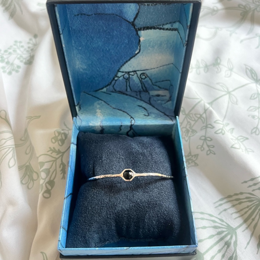 IPPOLITA 2 stone black onyx sterling silver bangle